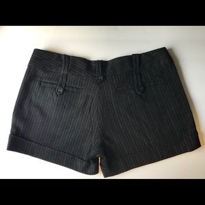 New pinstripe black and white shorts.